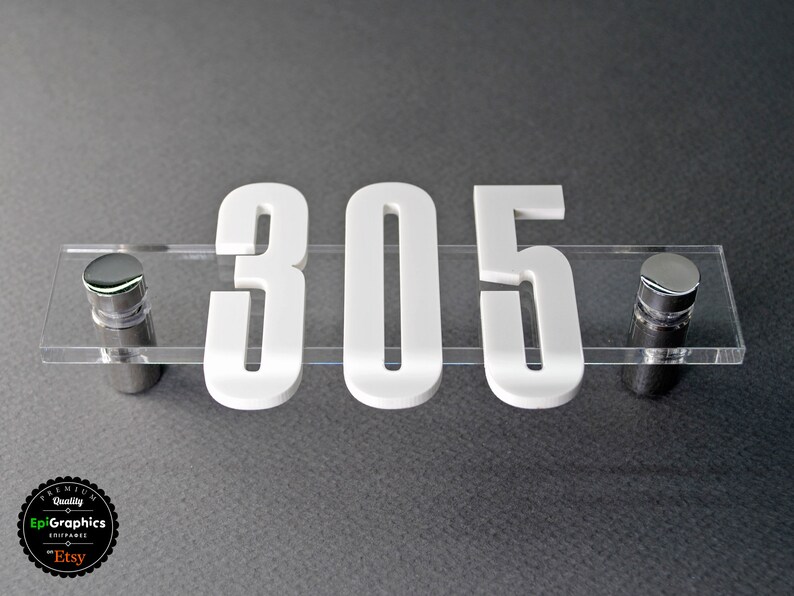 Acrylic Sign With Wall Spacers for Hotel Signage Room Number Etsy