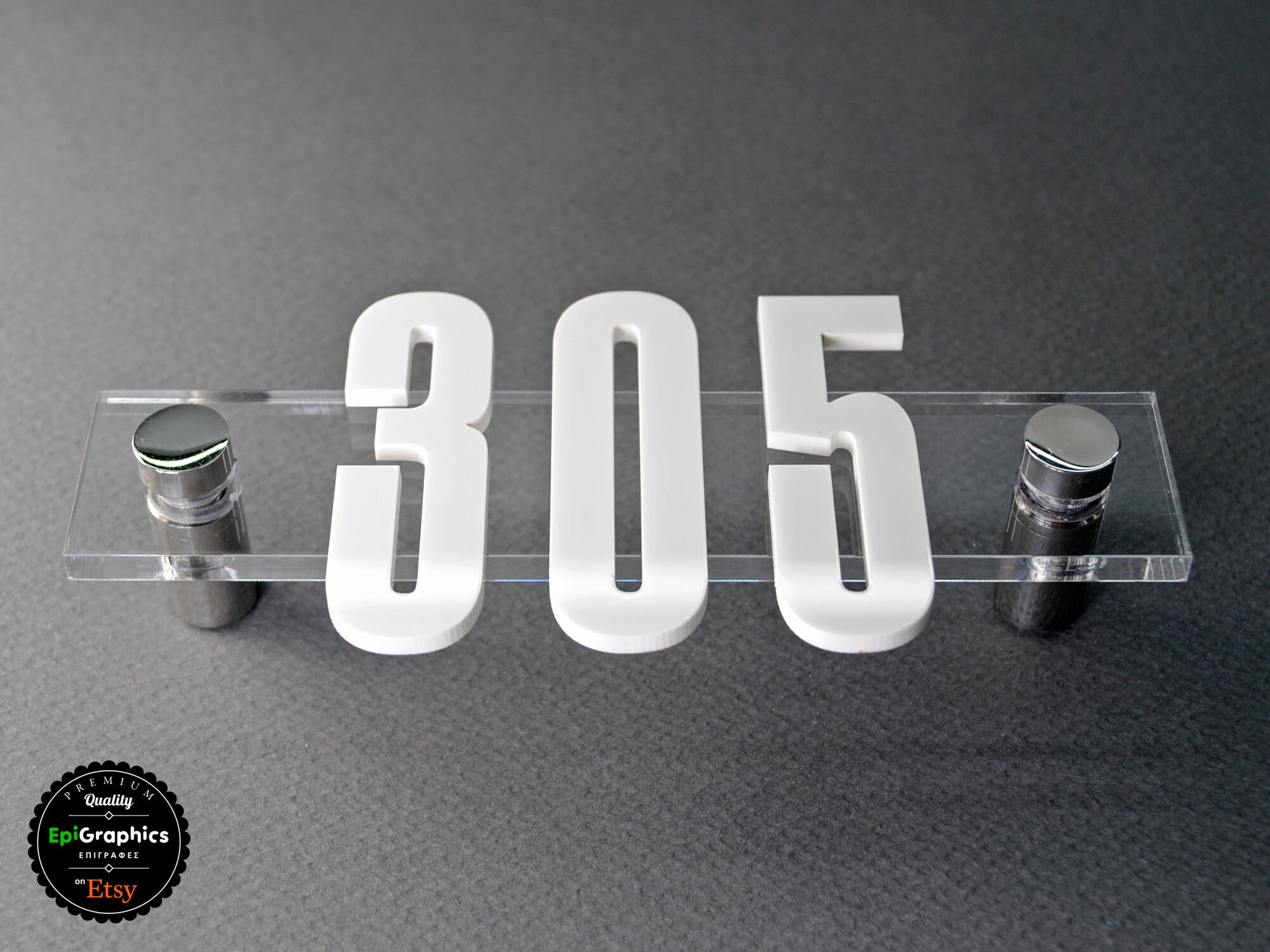 Acrylic Sign With Wall Spacers for Hotel Signage Room Number Etsy