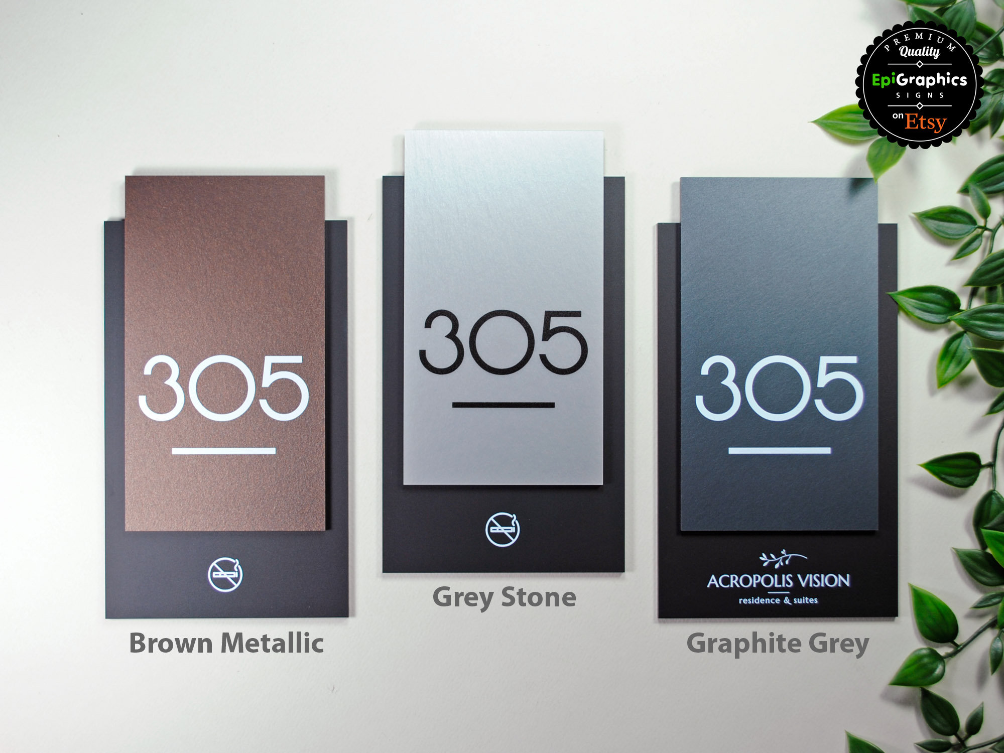 Room Number Sign for Hotel Signage Made of Acrylic, Apartment Door Sign ...