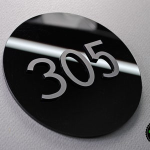 Acrylic Sign in Round Shape for Hotel Signage, Room Number Sign ...