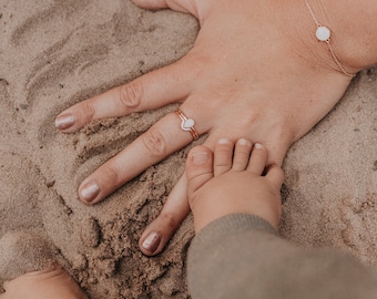 Conjunto de anillos de leche materna de recuerdo, joyería de leche materna en forma de gota, idea de regalo de leche materna, kit de joyería para mamá principiante