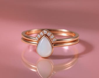 Elegant DIY Breastmilk Set Ring Together Drop Shaped Mothers Milk Jewellery Breast Milk Gift Idea Jewelry kit Keepsake for Mother's day gift