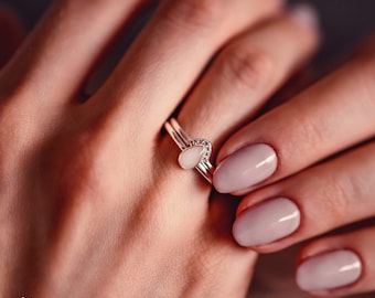 Sentimental DIY Breastmilk Ring Together SET Drop Shaped Mothers Milk Jewellery Breast Milk Gift Idea Jewelry Kit Keepsake Beginner Easy