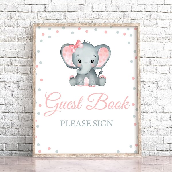 Elephant Guest Book Etsy