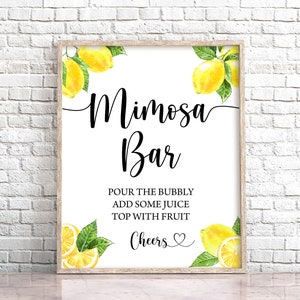 Lemon Baby Shower Momosa Bar Sign, Lemon Mimosa Bar Sign, Citrus Sign, Lemon Mom-osa Bar Sign, Bridal Shower Mimosa Bar Sign Lemonade 0121