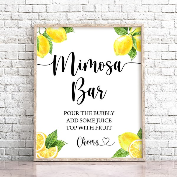 Lemon Baby Shower Momosa Bar Sign, Lemon Mimosa Bar Sign, Citrus Sign, Lemon Mom-osa Bar Sign, Bridal Shower Mimosa Bar Sign Lemonade 0121