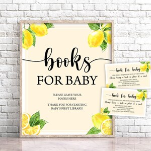 Little Lemon está a caminho Livros de chá de bebê para sinalização de bebê Livros de limão para sinalização de bebê Livro cítrico imprimível para sinalização de bebê Biblioteca do bebê 0121