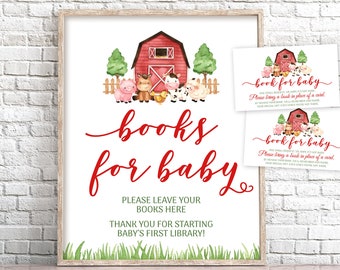 Livres sur les animaux de la ferme pour bébé, panneau pour une fête prénatale sur le thème de la ferme (téléchargement numérique)