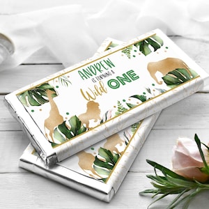 EDITABLE Safari Animals Chocolate Bar Wrapper Party Animals Wild One Candy Bar Wrapper Safari Wild Animals Candy Bar Wrapper 0101