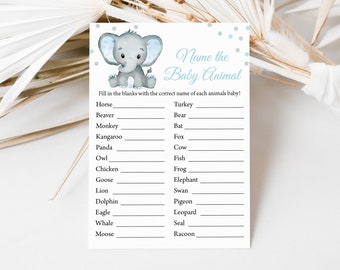 Paper Clever Party Blue Elephant Baby Shower Candy Guessing Game - 25 Pack With Answer Key - View #7