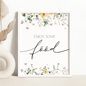 Wildflower Food Table Sign Wildflower Baby in Bloom Food Sign Wildflower Party Decor Sign Wildflower Bridal Shower Sign 0201