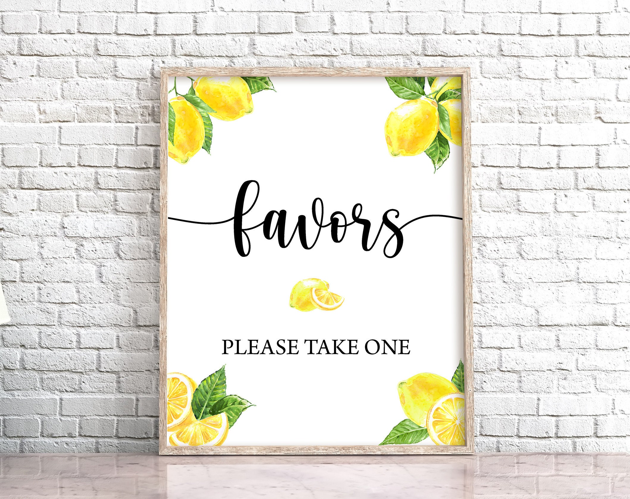Lemon Favors Sign Citrus Table Decor Sign Please Take One Sign Etsy