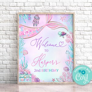 Mermaid Welcome Sign- Aruba Blue main image 1