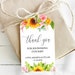 EDITABLE Sunflower Favor Tag, Printable Sunflower Baby Shower Thank You ...