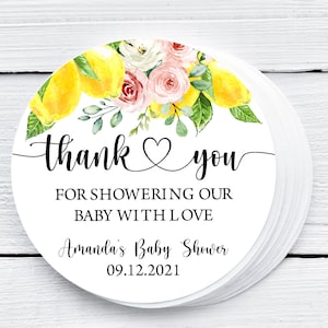 EDITABLE Lemon Thank You Tags, Lemon Favor Tag, Lemon Gift Tags, Citrus Thank You Tag, Lemonade Favor Tag, Lemon Baby Shower Tag 0121
