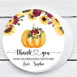 EDITABLE Pumpkin Thank You Tags Pumpkin Favor Tag Pumpkin Gift Tags Autumn Thank You Tag Fall Favor Tag Pumpkin Birthday Tag 0153