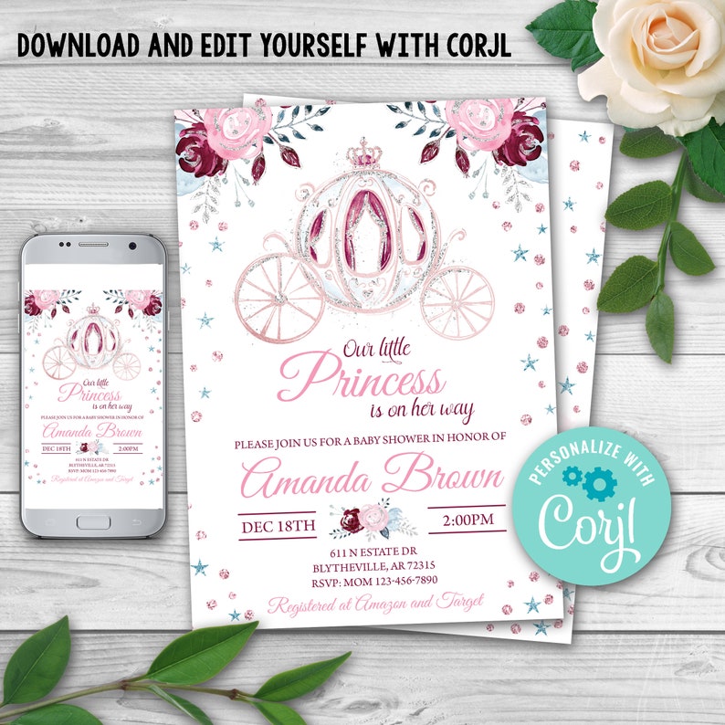 baby shower invitations baby shower themes for girls our little princess baby shower theme