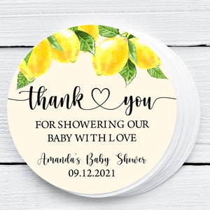 EDITABLE Lemon Thank You Tags, Lemon Favor Tag, Lemon Gift Tags, Citrus Thank You Tag, Lemonade Favor Tag, Lemon Baby Shower Tag 0121