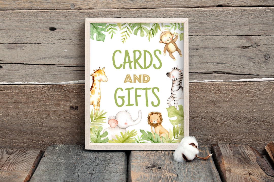 Safari Animals Cards and Gifts Sign Printable WILD Animals - Etsy