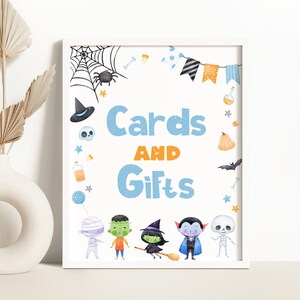 Halloween Cards and Gifts Sign Spooktacular Halloween Birthday Decor Halloween Costume Party Sign Birthday Halloween Decor 0181