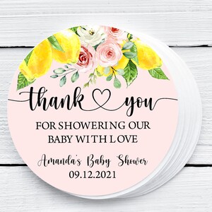 EDITABLE Lemon Thank You Tags, Lemon Favor Tag, Lemon Gift Tags, Citrus Thank You Tag, Lemonade Favor Tag, Lemon Baby Shower Tag 0121