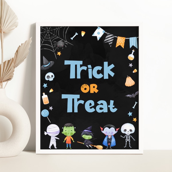 Halloween Trick or Treat teken Spooktaculaire Halloween verjaardag decor Halloween kostuum partij teken Halloween Trick or Treat decor 0181