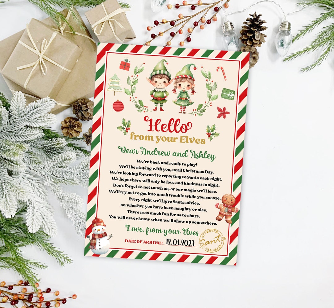 EDITABLE Elves Arrival Letter Elves We're Back Letter Etsy