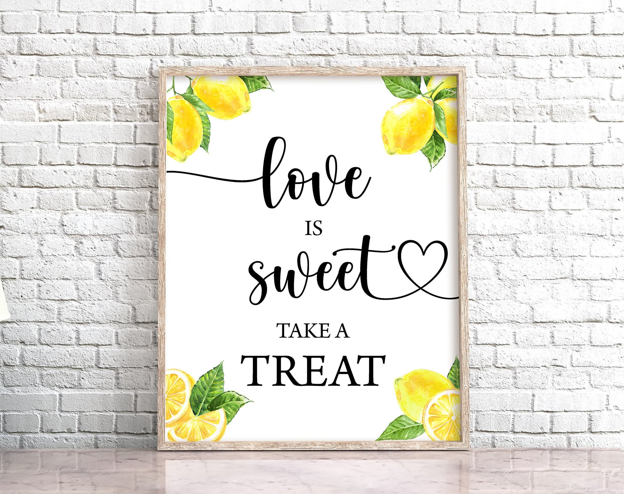 Lemon Love is Sweet Take A Treat Sign Citrus Main Squeeze - Etsy UK