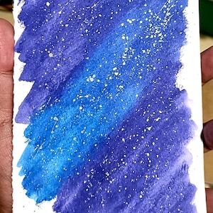 Arte astratta, acquerello originale, miniatura, matita multicolore, ologramma, arte murale, arte mista, metallizzato su carta da giornale