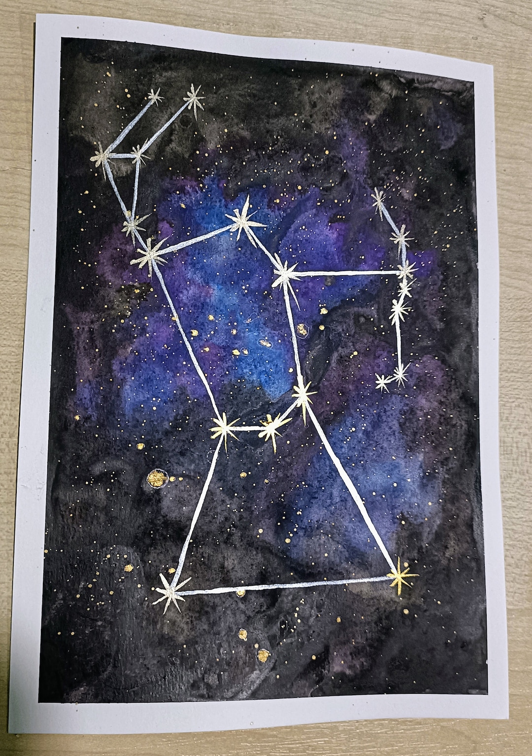 Orion Constellation Original Watercolour Painting North Pole orion-constellation-original-watercolour-painting-north-pole
