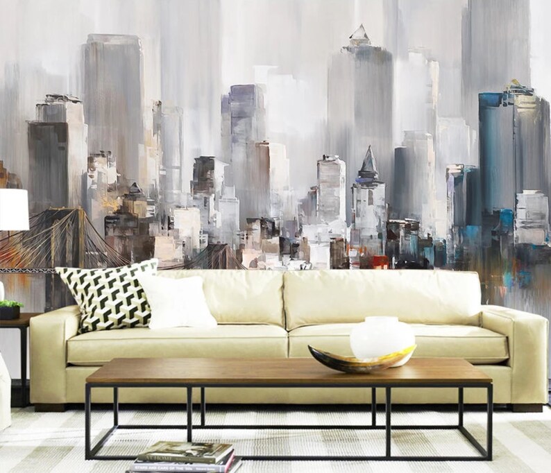 Wall Art Wall Living Room French City Landscape Oil Painting