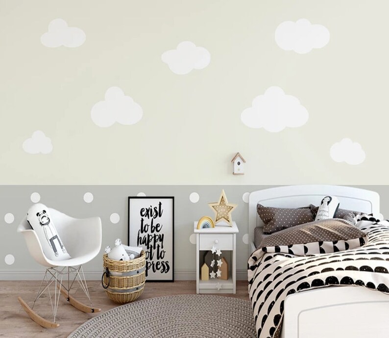 Baby Wallpaper Poster Whole House Simple Cartoon Bear Indoor Sofa TV Background Wall Kids Room