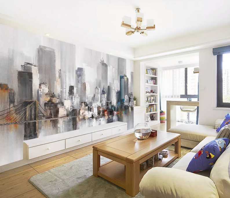 Wall Art Wall Living Room French City Landscape Oil Painting