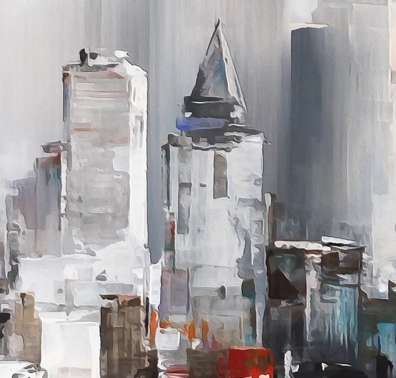 Wall Art Wall Living Room French City Landscape Oil Painting