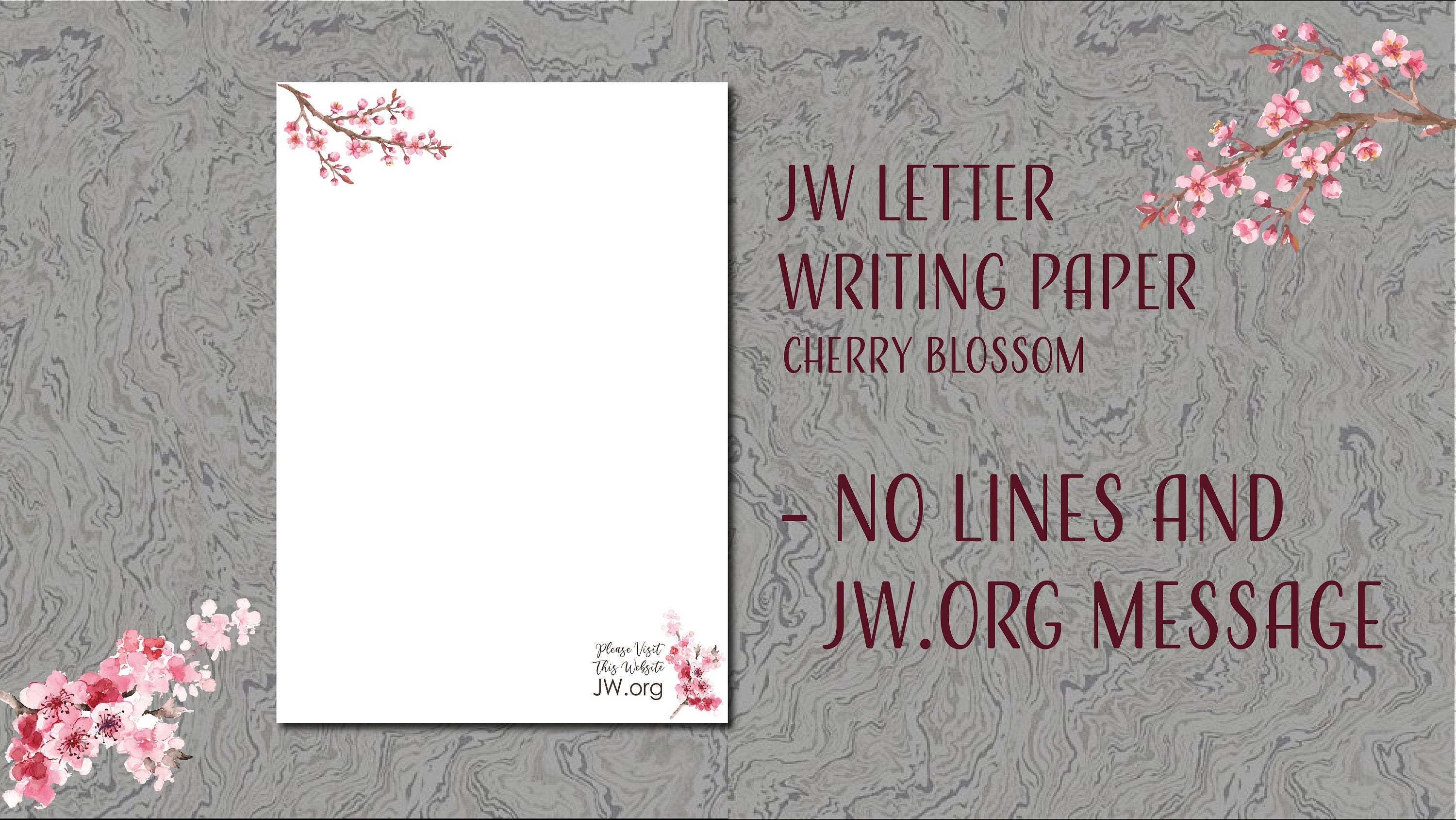 JW Letter Writing Paper Digital Download Lined Website