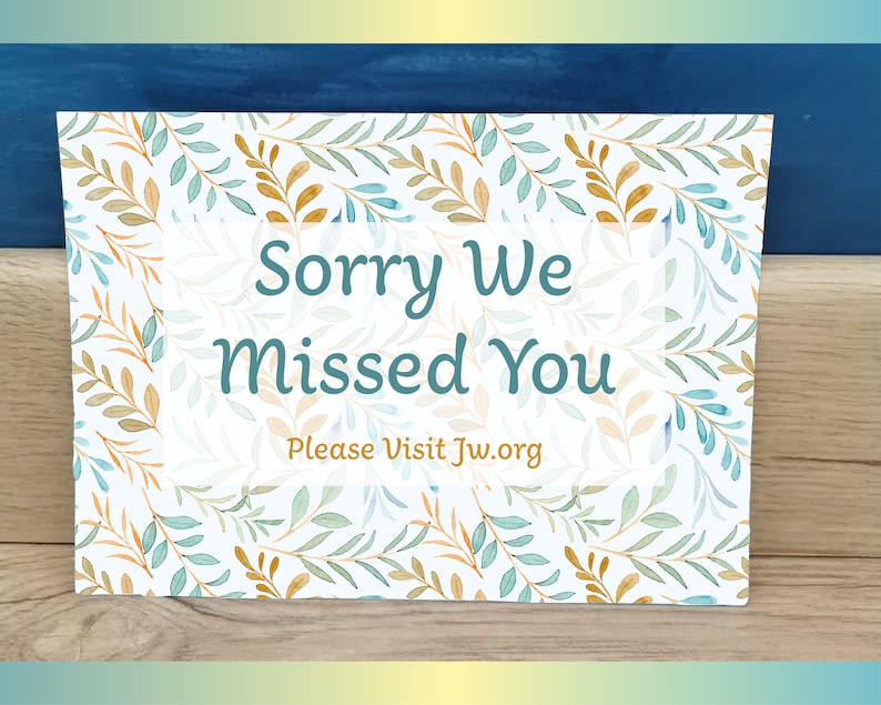 JW Set of 40 Postcards Sorry We Missed You Please Visit Jw.org - Etsy UK