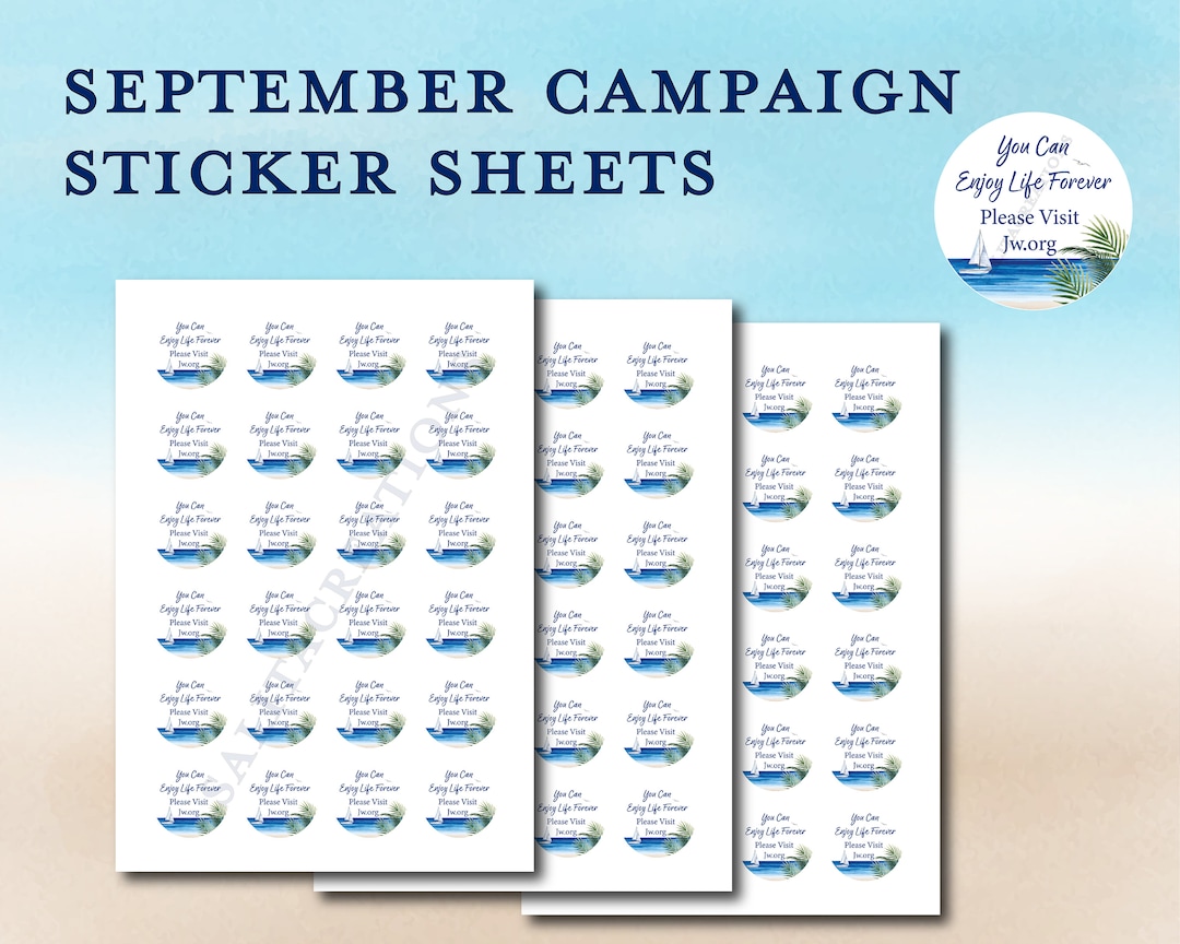 Enjoy Life Sticker JW 2022 Enjoy Life Forever Stickers 72 Stickers 3 Sheets - Etsy