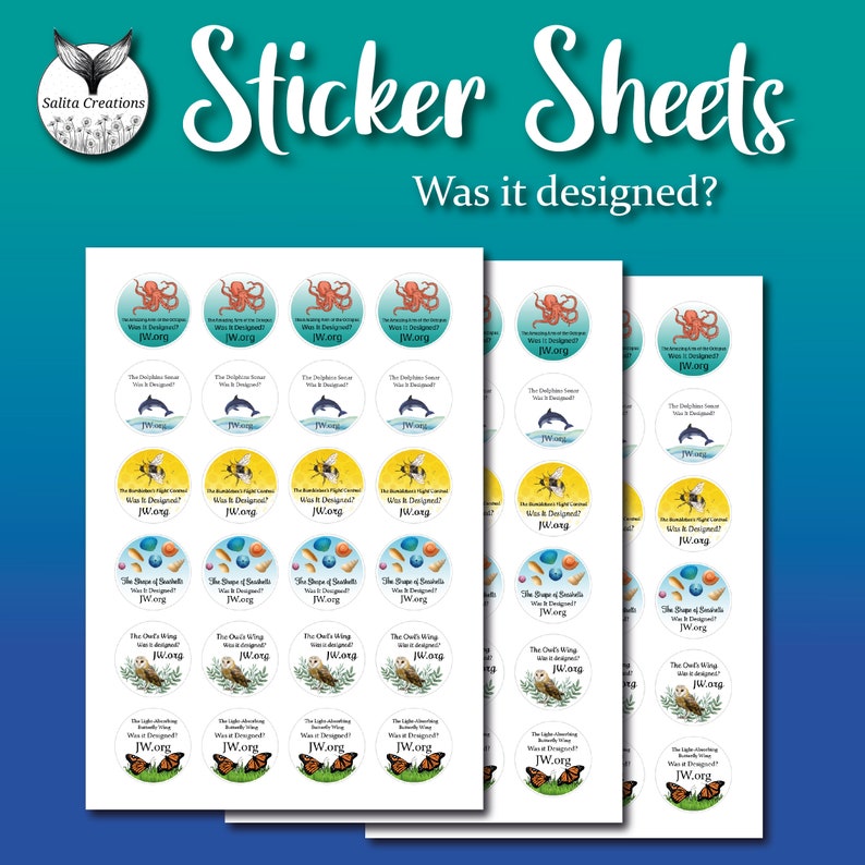 JW stickers was it designed 3 sheets WID image 1