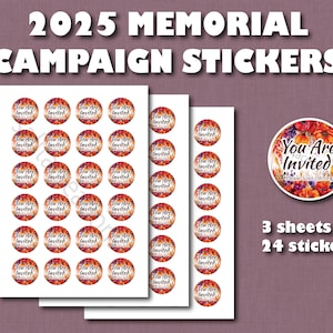 Campagna commemorativa JW 2025 72 adesivi 3 fogli Sei invitato