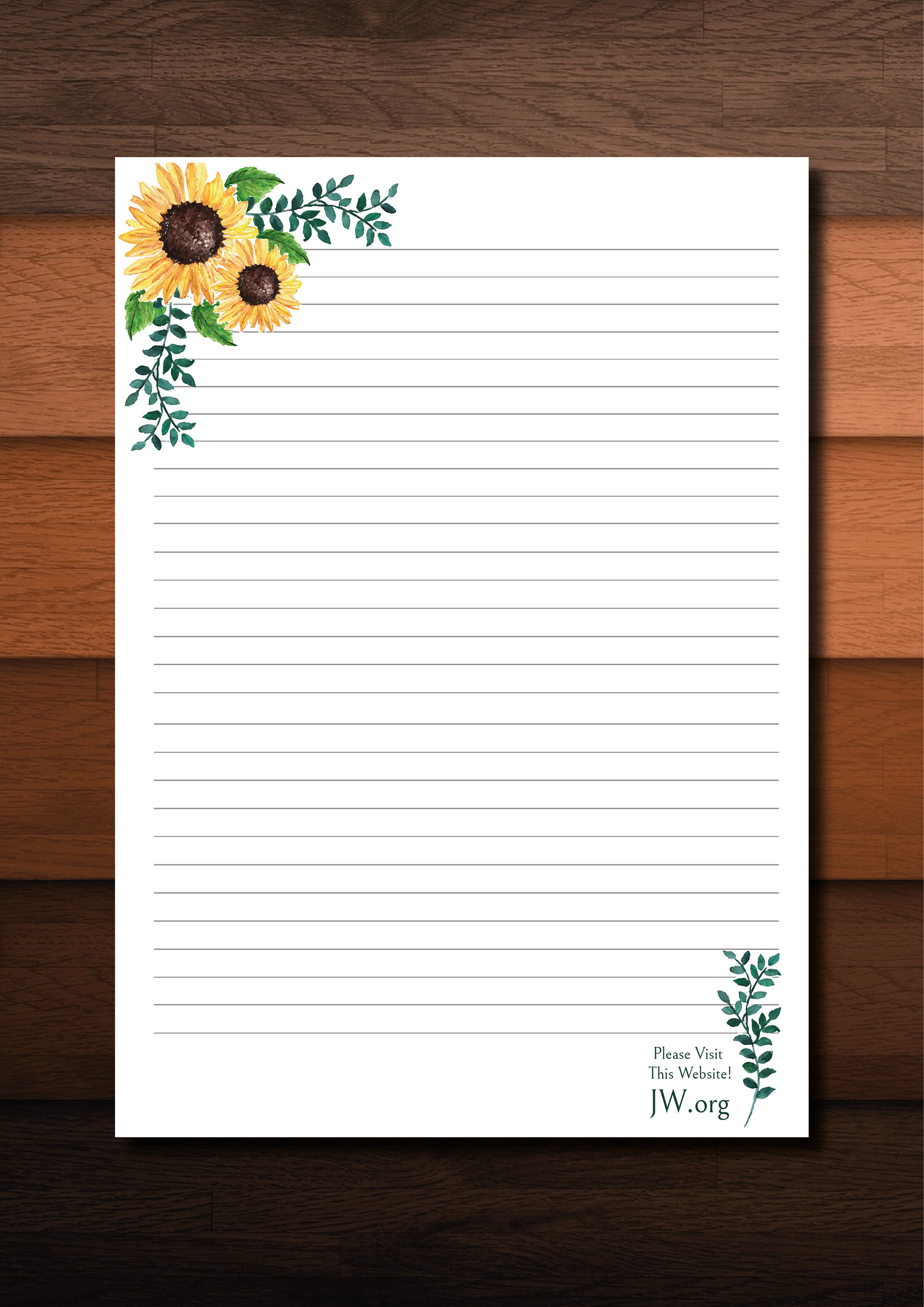 JW Letter Writing Paper Digital Download Lined Website Etsy UK