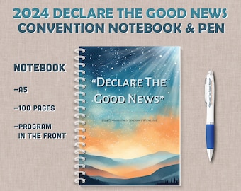 2024 Declare the Good News Convention of Jehovah's Witnesses Notebook Pens Program Note taking JW notepad pioneer gift