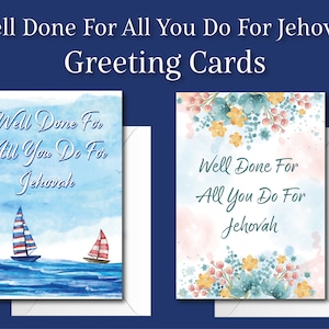 Jw Well done for all you do for Jehovah Grußkarten Bruder Schwester September Zeuge 2022 Pionier elder wives thinking of you