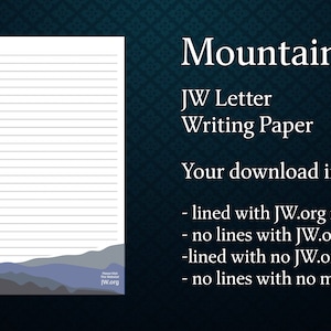 MONTAÑAS JW carta escritura papel descarga digital forrado sitio web montañas hombres hermanos