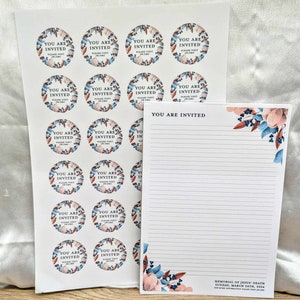 JW Memorial Campaign 2024 You are invited notepad paper lines letter writing set stickers invitation image 6