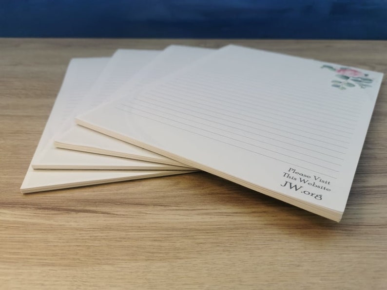 A4 JW Letter Writing Notepad Etsy UK