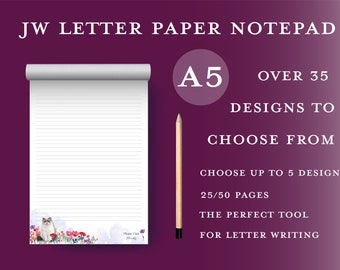 A5 JW letter writing notepad