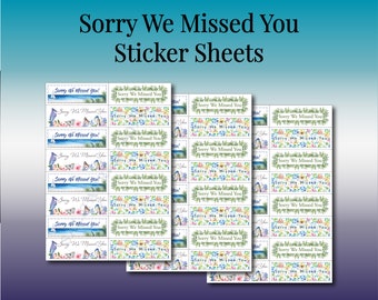 JW stickers Sorry We Missed You not at home pioneer door to door letters campaign ministry writing