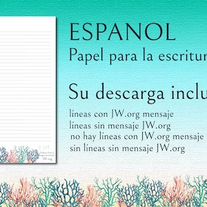 Papel para escrever carta JW download digital mensagem do site coral azul mensagem em espanhol