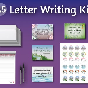 A5 JW letter writing gift set. A5