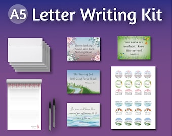 A5 JW letter writing gift set. A5